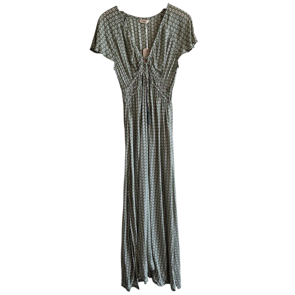 Khush Davanti Maxi Dress Sz S Milkmaid Boho Summer Beachy Vacation Resort